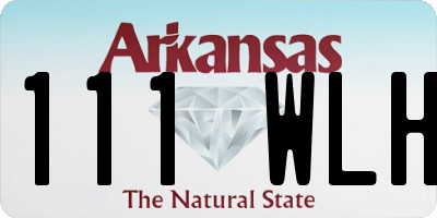 AR license plate 111WLH