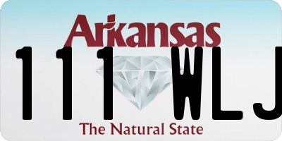 AR license plate 111WLJ