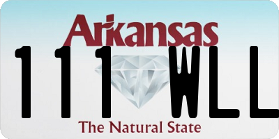 AR license plate 111WLL
