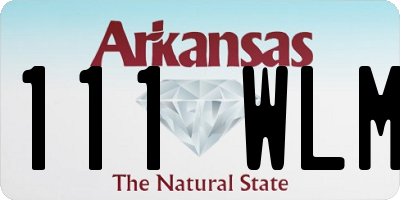 AR license plate 111WLM