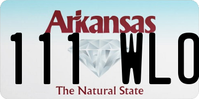 AR license plate 111WLO