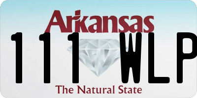 AR license plate 111WLP