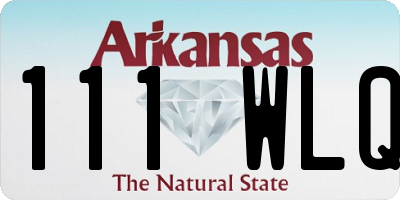 AR license plate 111WLQ