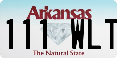 AR license plate 111WLT