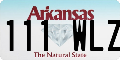 AR license plate 111WLZ