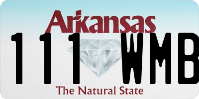 AR license plate 111WMB