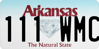 AR license plate 111WMC