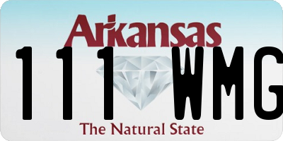 AR license plate 111WMG