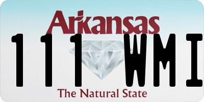 AR license plate 111WMI