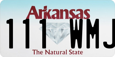 AR license plate 111WMJ