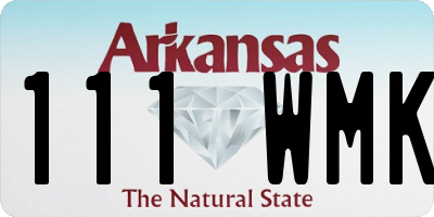 AR license plate 111WMK