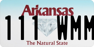 AR license plate 111WMM
