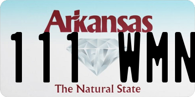 AR license plate 111WMN