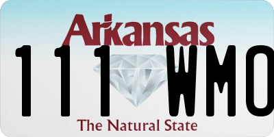 AR license plate 111WMO