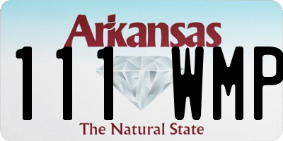 AR license plate 111WMP
