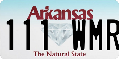 AR license plate 111WMR