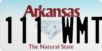 AR license plate 111WMT