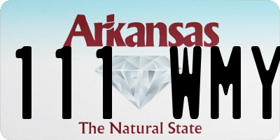 AR license plate 111WMY