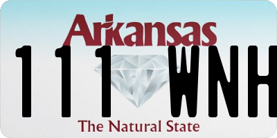 AR license plate 111WNH
