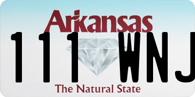 AR license plate 111WNJ