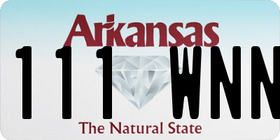 AR license plate 111WNN