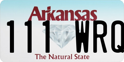 AR license plate 111WRQ