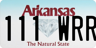 AR license plate 111WRR
