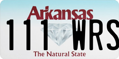 AR license plate 111WRS