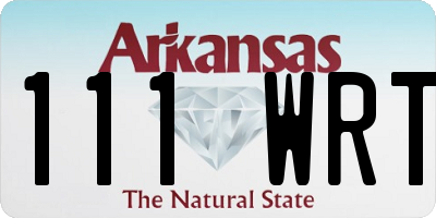 AR license plate 111WRT