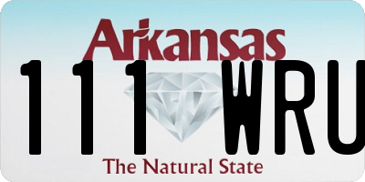 AR license plate 111WRU