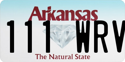 AR license plate 111WRV
