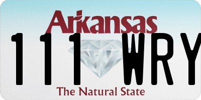 AR license plate 111WRY