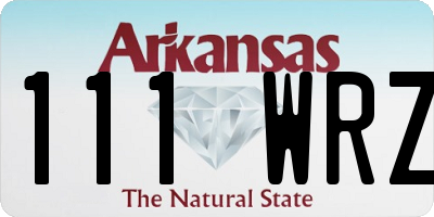 AR license plate 111WRZ