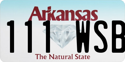 AR license plate 111WSB
