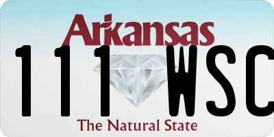 AR license plate 111WSC