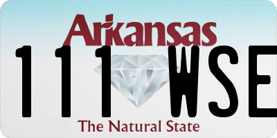 AR license plate 111WSE