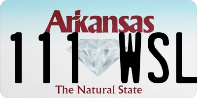 AR license plate 111WSL