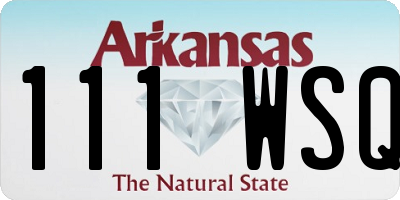 AR license plate 111WSQ