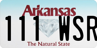 AR license plate 111WSR