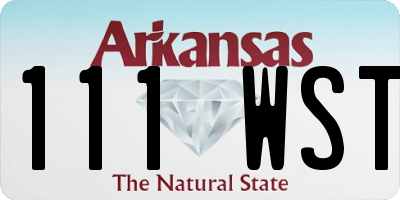AR license plate 111WST
