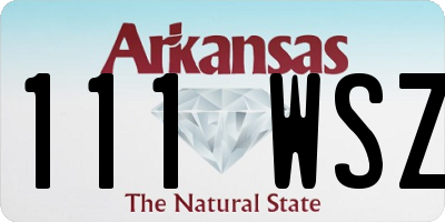 AR license plate 111WSZ