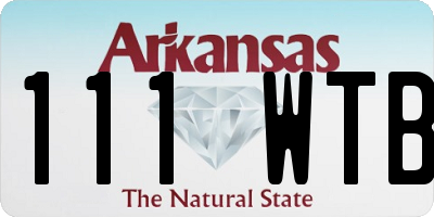 AR license plate 111WTB