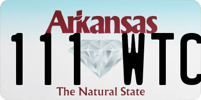 AR license plate 111WTC