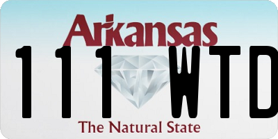 AR license plate 111WTD