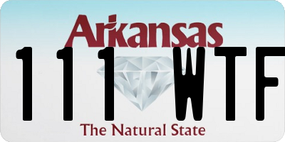 AR license plate 111WTF