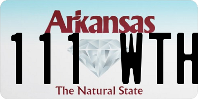 AR license plate 111WTH