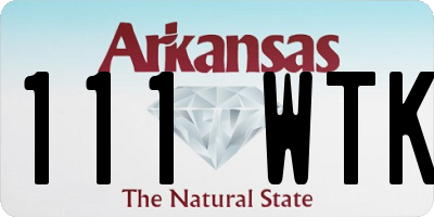 AR license plate 111WTK