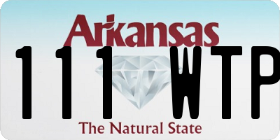 AR license plate 111WTP