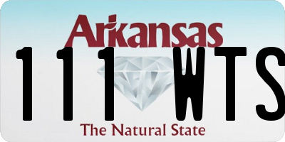 AR license plate 111WTS