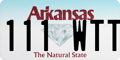 AR license plate 111WTT